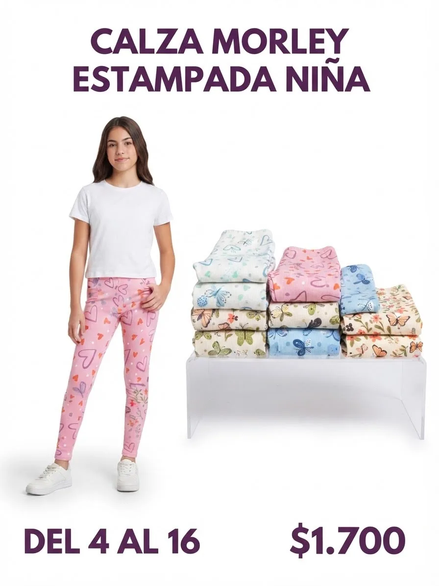 Calza Morley Estampada Niña