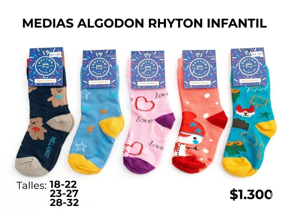 Medias Algodón Rhyton Infantil