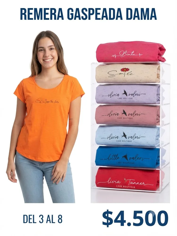Remera Jaspeada Dama
