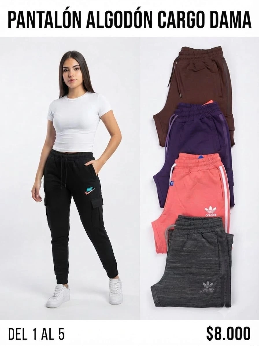 Pantalón Algodón Cargo Dama