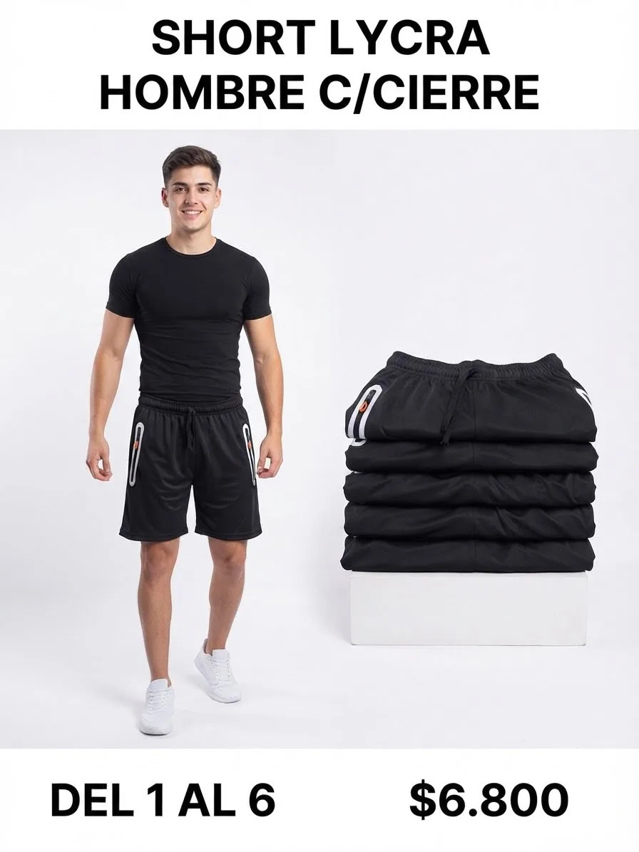 Short Lycra Hombre c/Cierre