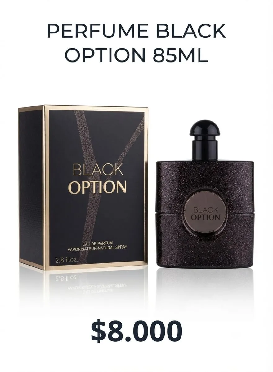 PERFUME BLACK OPTION 85 ML.