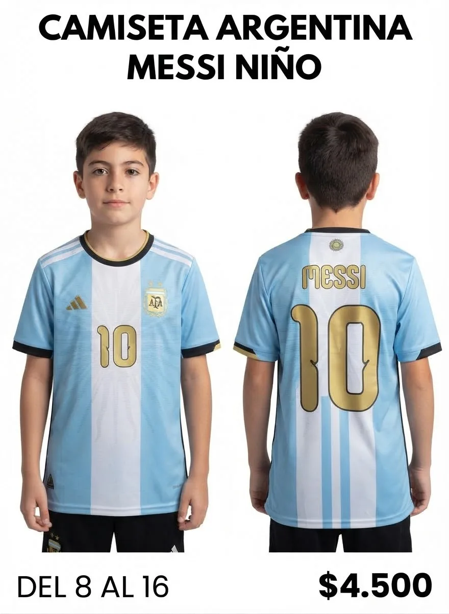 CAMISETA ARGENTINA MESSI NIÑO