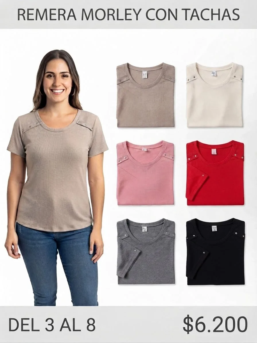REMERA MORLEY CON TACHAS