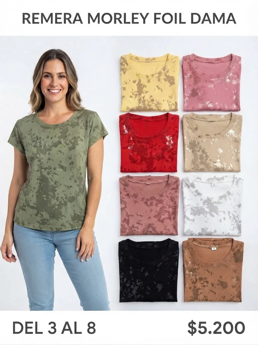 REMERA MORLEY FOIL DAMA