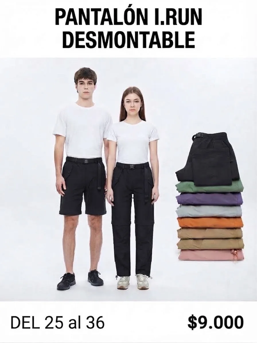 PANTALON I.RUN DESMONTABLE